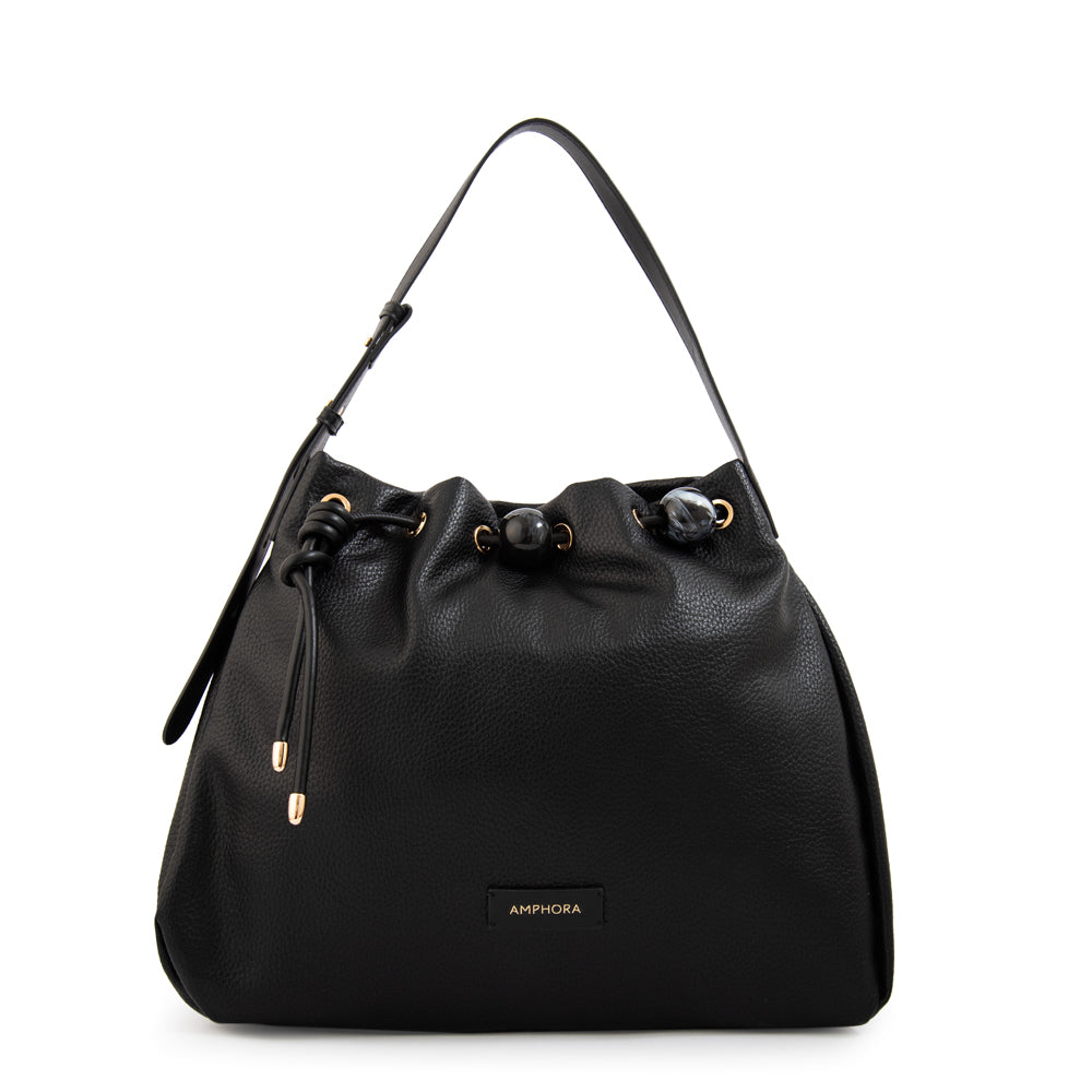 Cartera corte recto cifer mediana negro