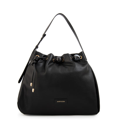 Cartera corte recto cifer mediana negro