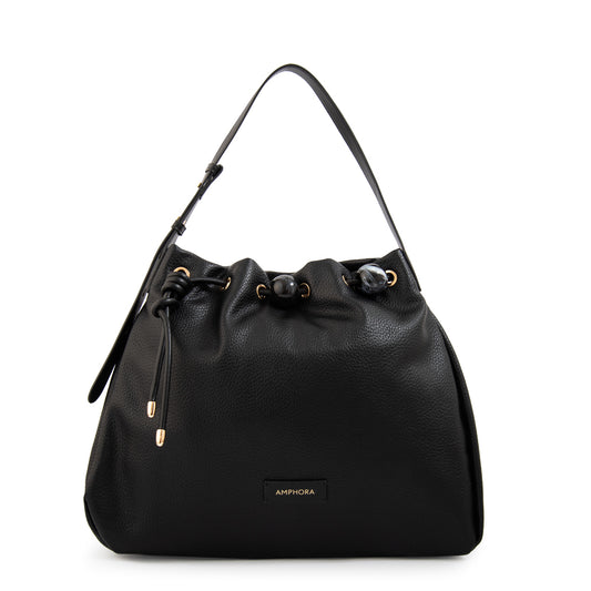 Cartera corte recto cifer mediana negro