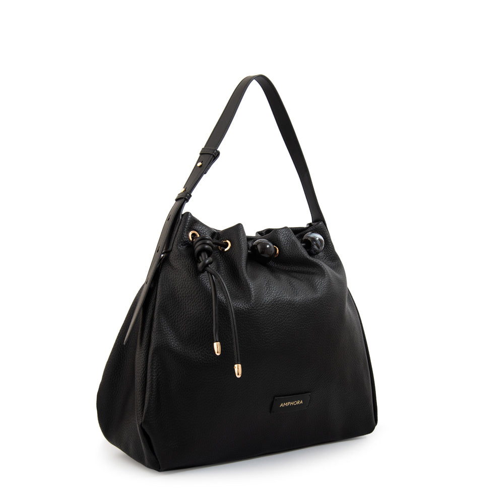 Cartera corte recto cifer mediana negro