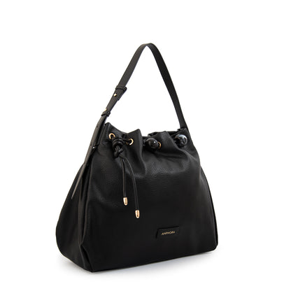 Cartera corte recto cifer mediana negro