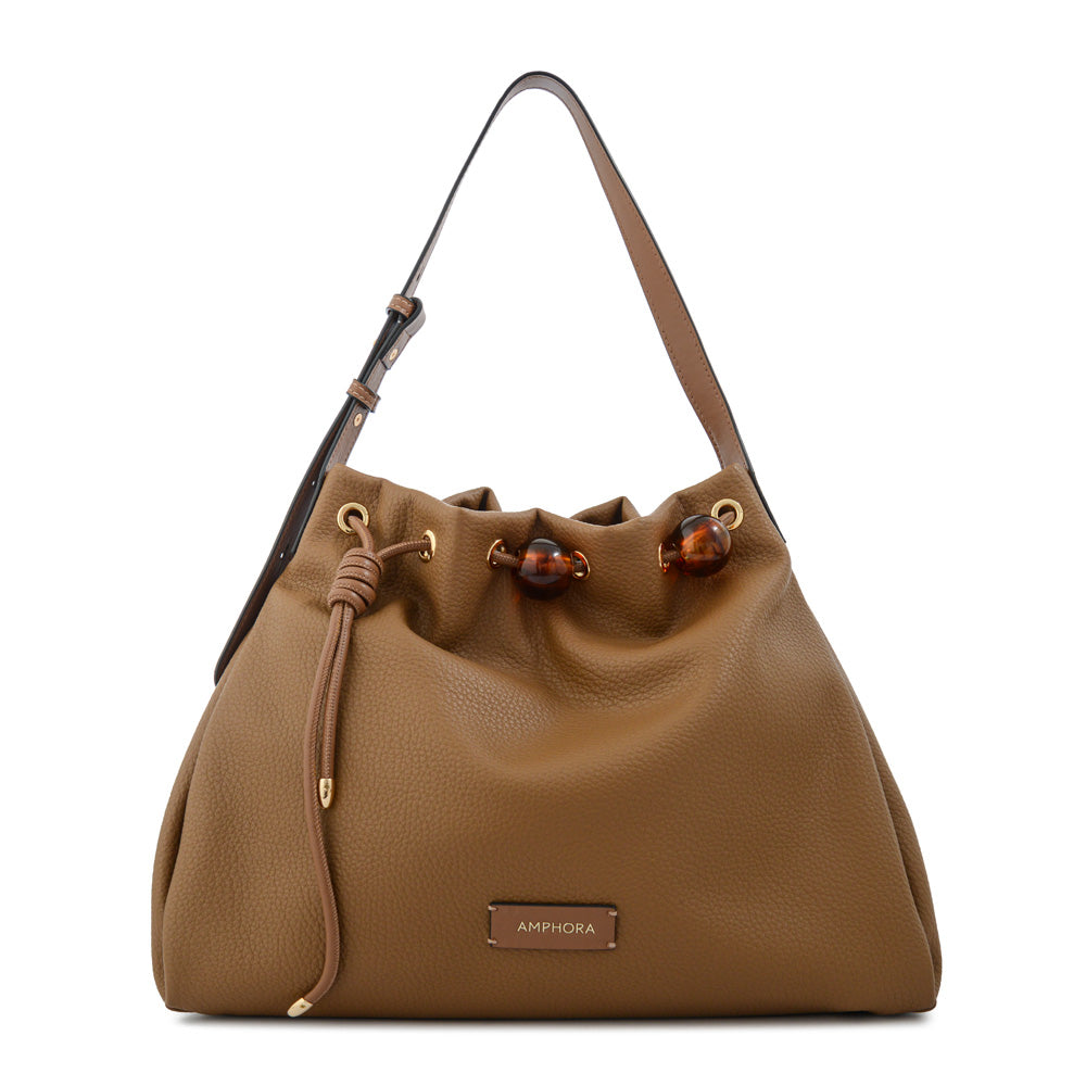 Cartera corte recto cifer mediana café