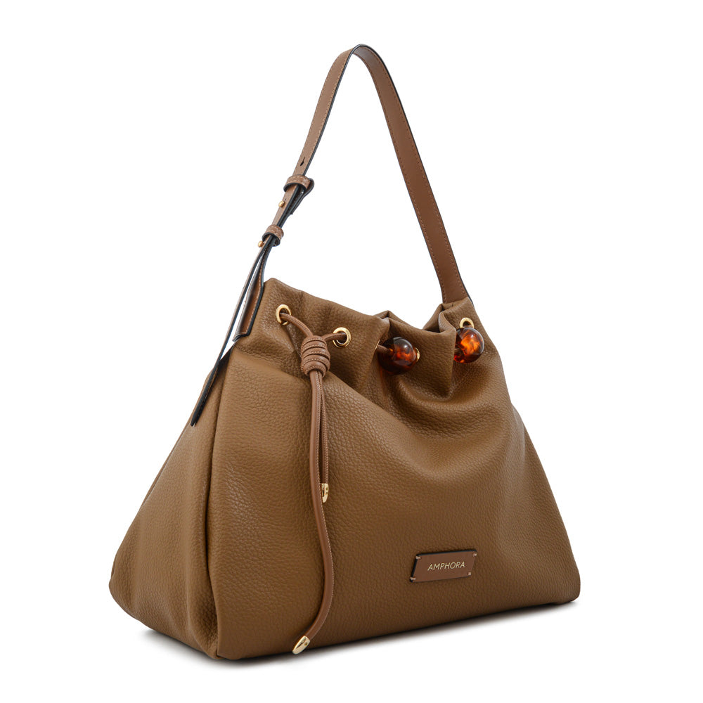 Cartera corte recto cifer mediana café