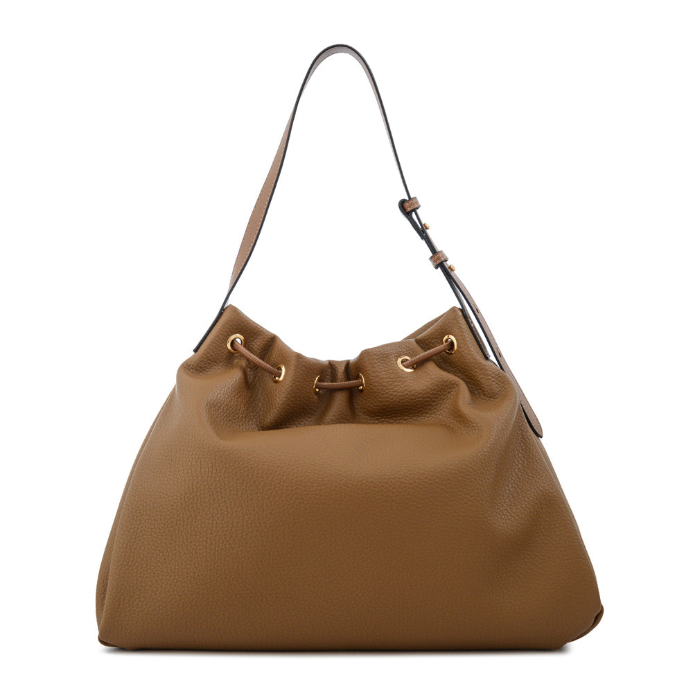 Cartera corte recto cifer mediana café