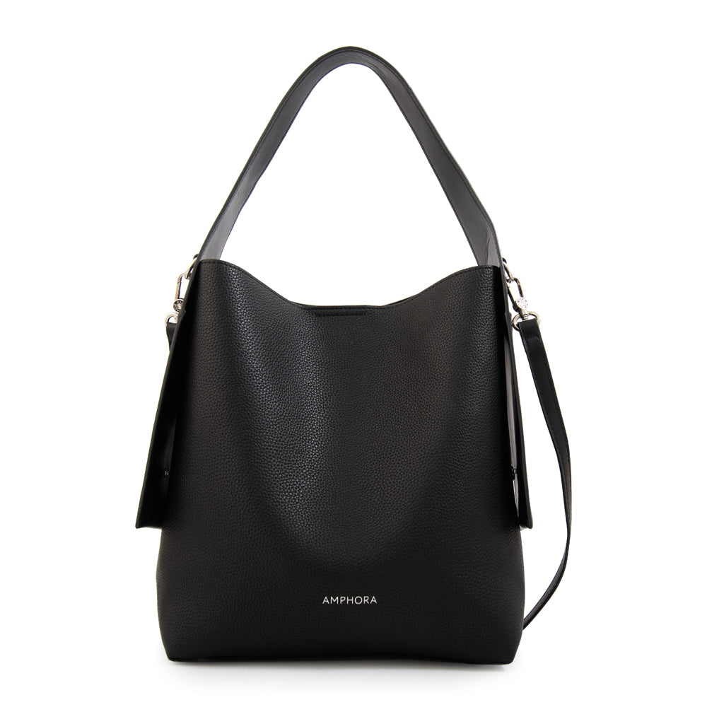 Cartera corte recto iris mediana negro