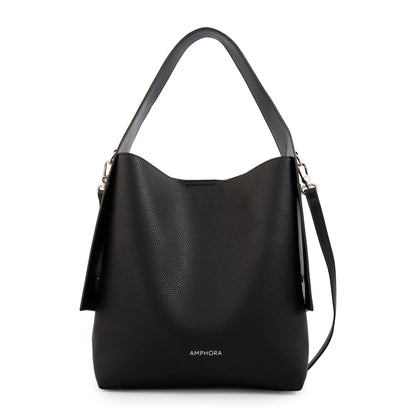 Cartera corte recto iris mediana negro