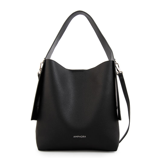 Cartera corte recto iris mediana negro