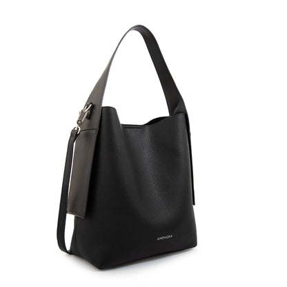 Cartera corte recto iris mediana negro