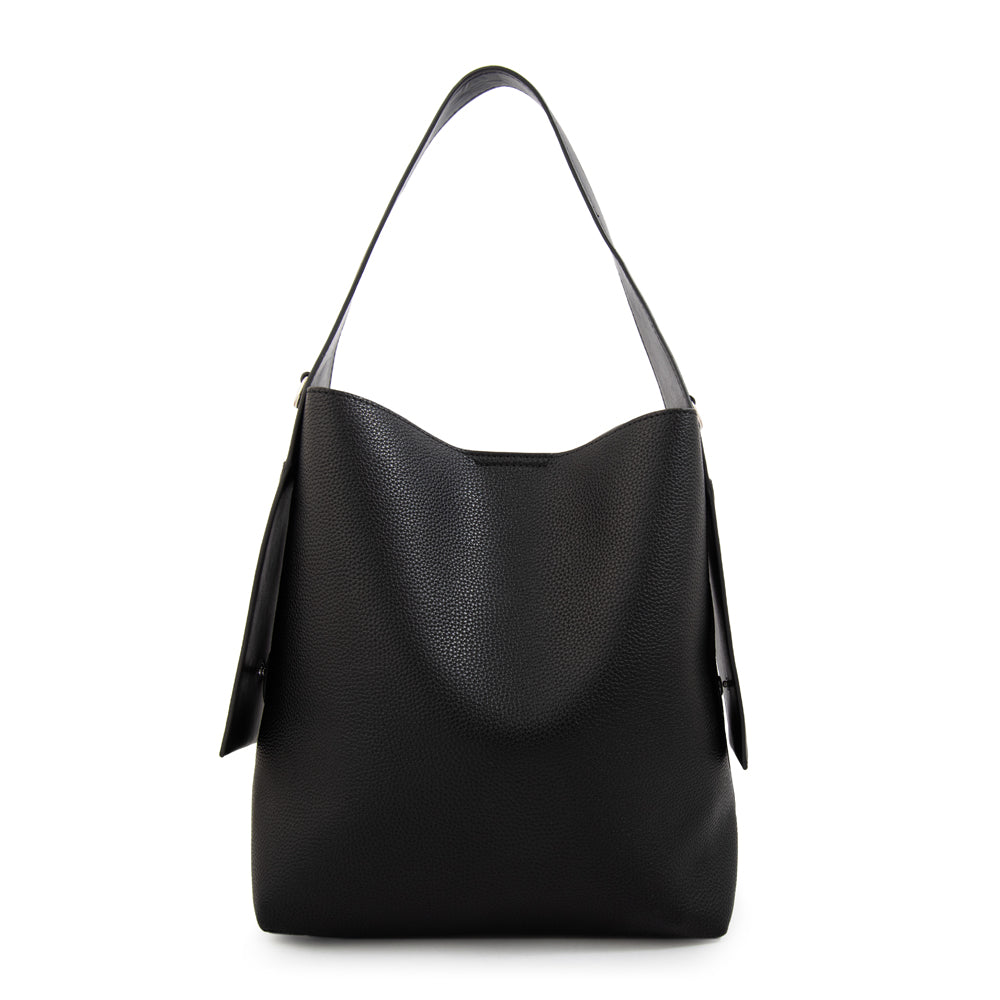 Cartera corte recto iris mediana negro