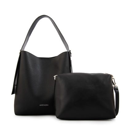 Cartera corte recto iris mediana negro