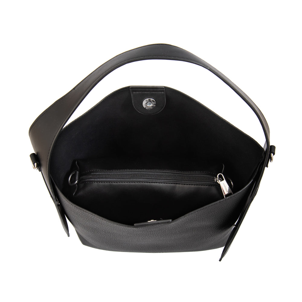 Cartera corte recto iris mediana negro