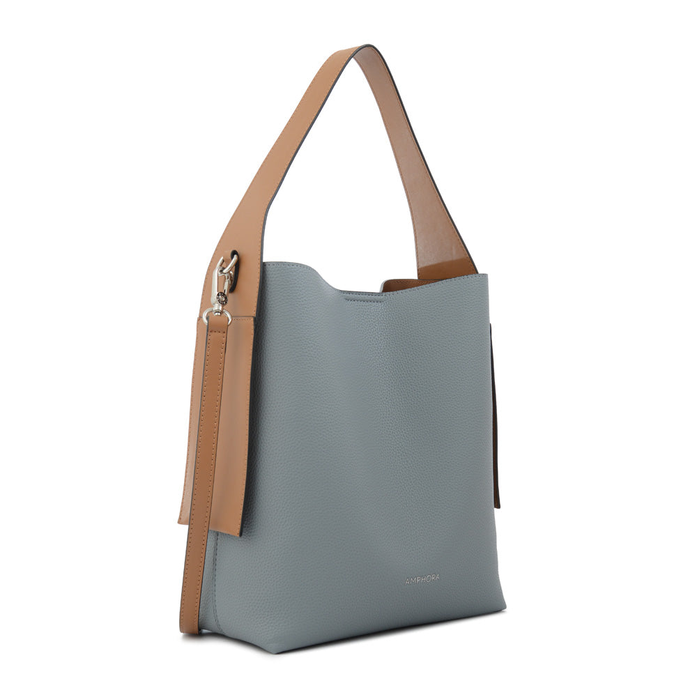 Cartera corte recto iris mediana denim