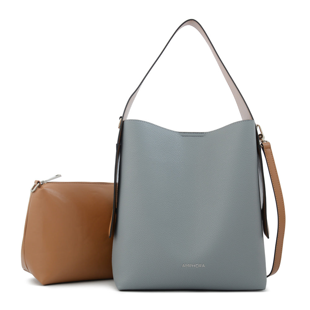 Cartera corte recto iris mediana denim