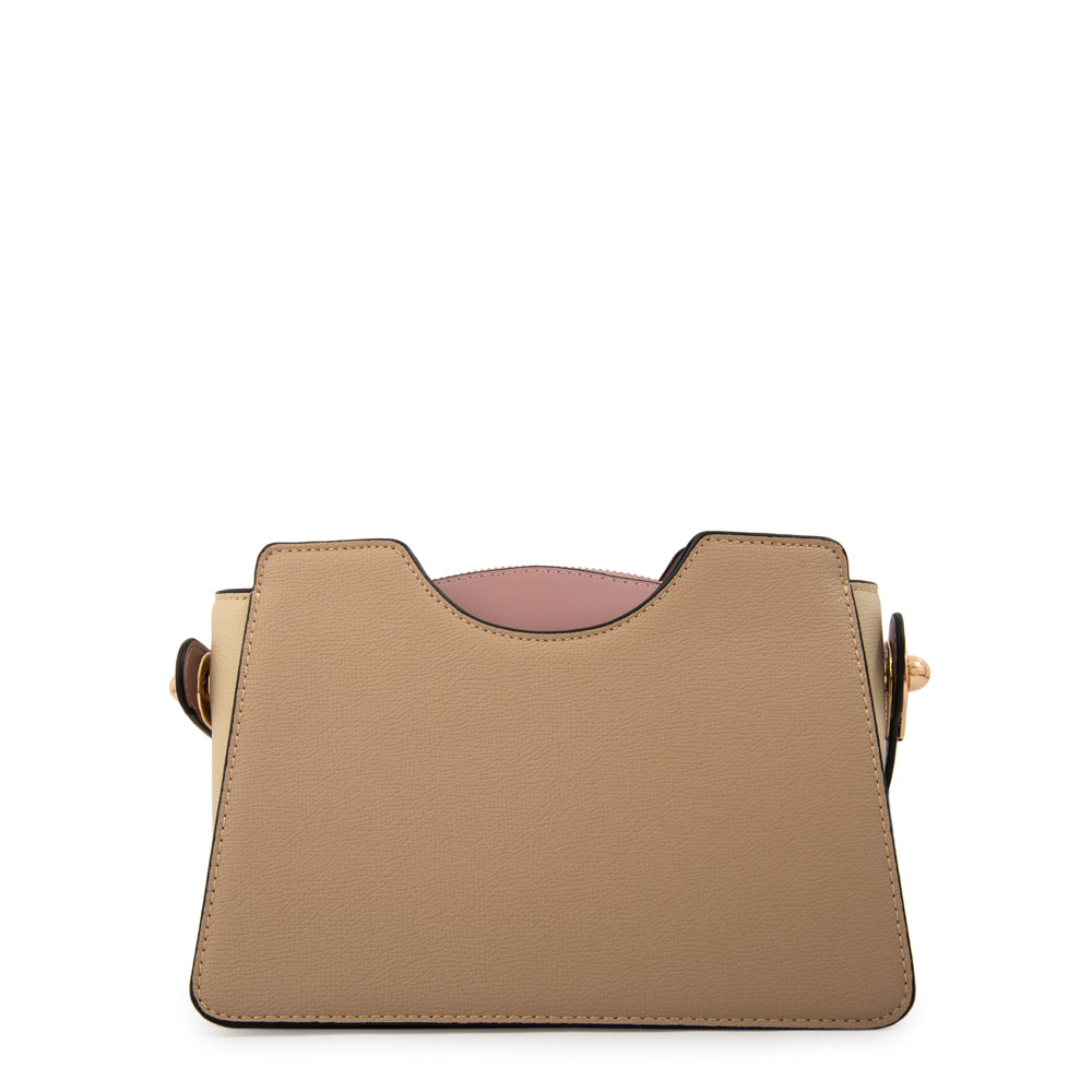 Cartera bandolera carrie pequeña beige