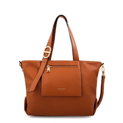 Cartera tote samanta grande café medio