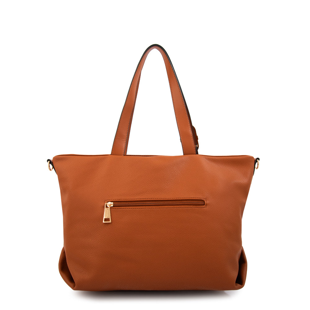 Cartera tote samanta grande café medio