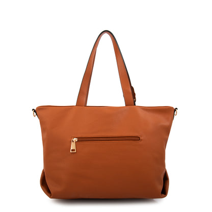 Cartera tote samanta grande café medio