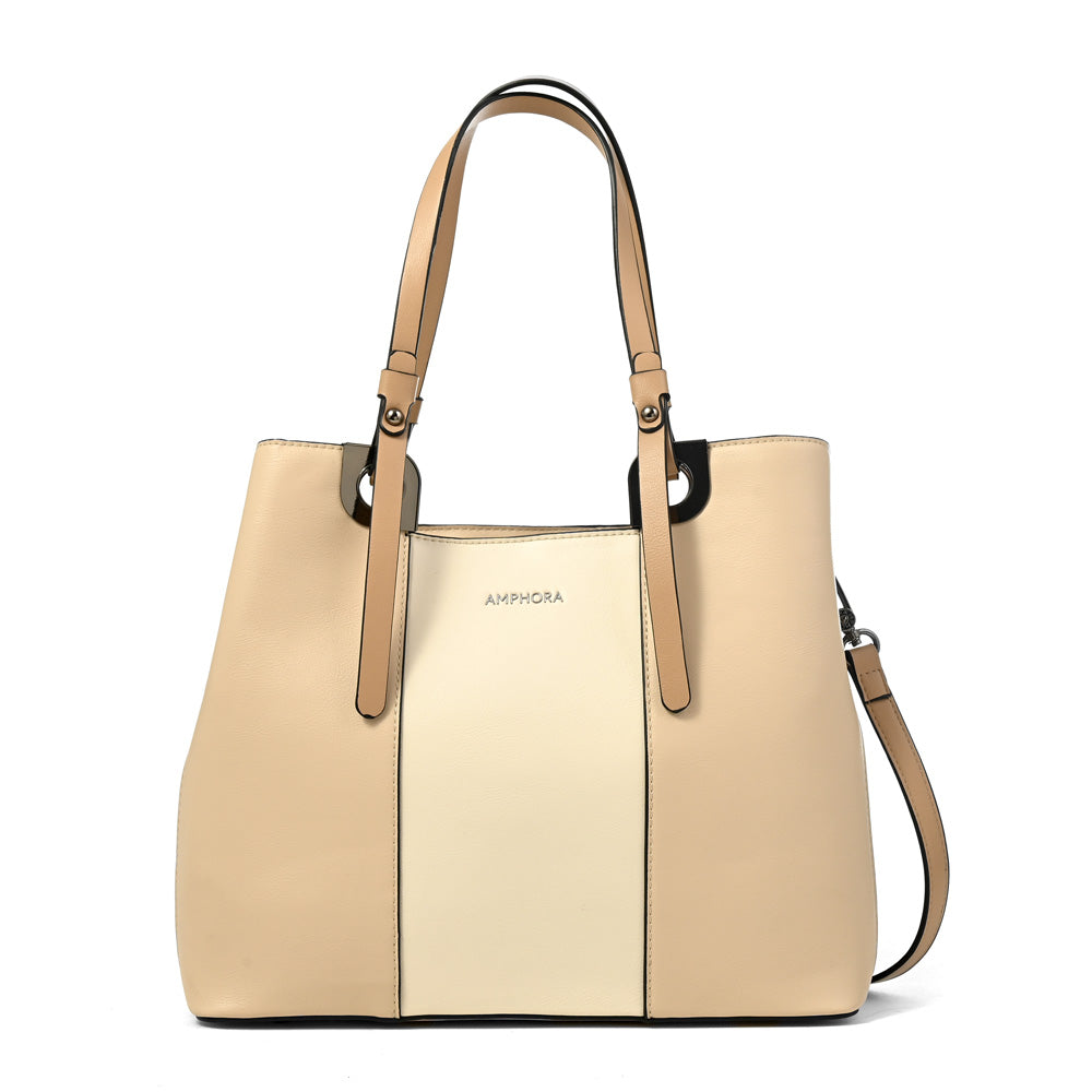 Cartera tote eliza grande beige
