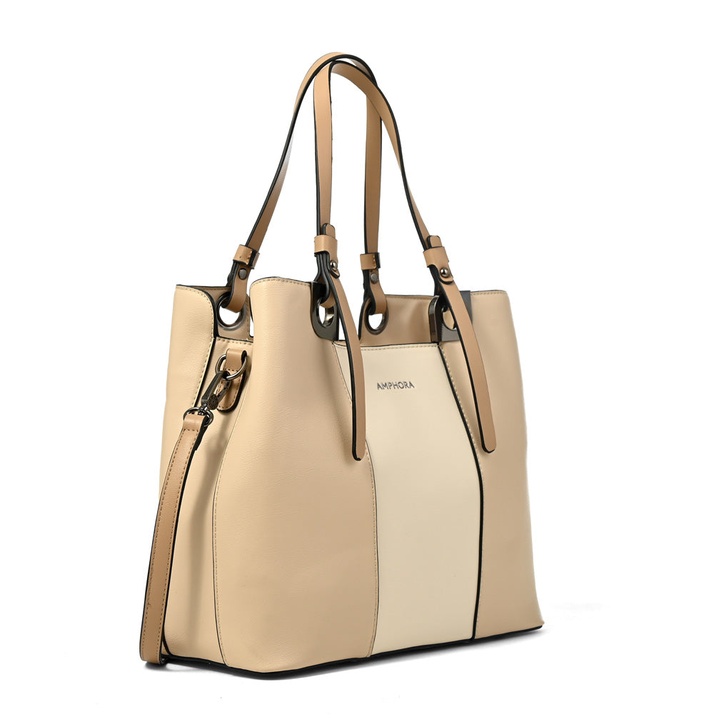 Cartera tote eliza grande beige