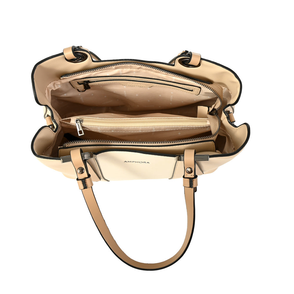 Cartera tote eliza grande beige