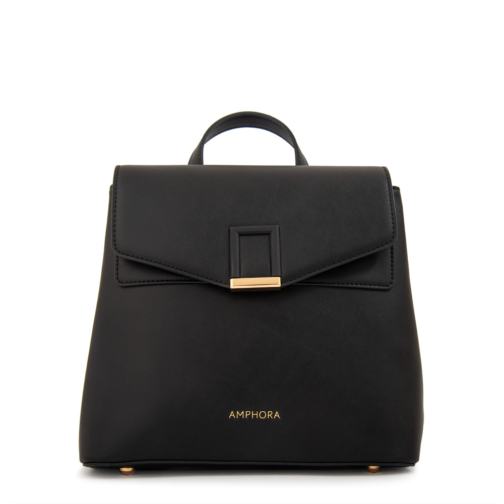 Mochila con tapa melissa mediana negro