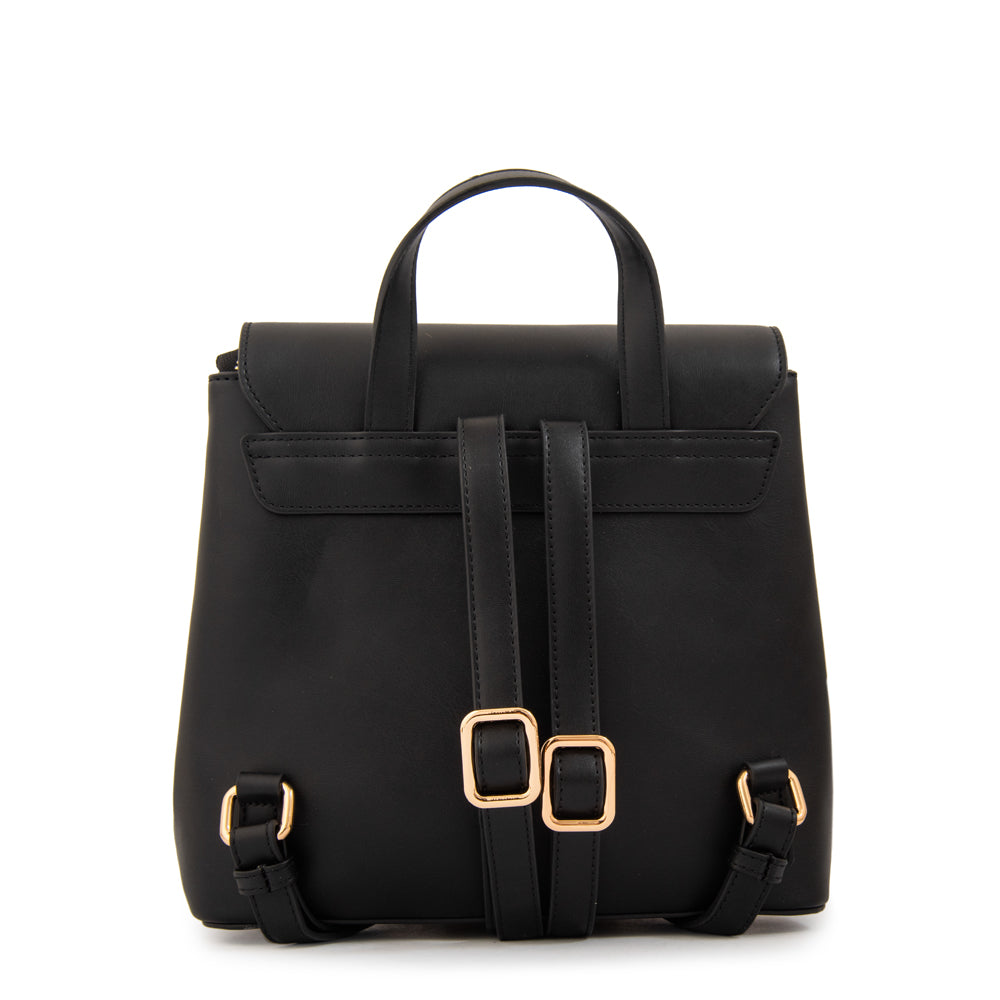 Mochila con tapa melissa mediana negro