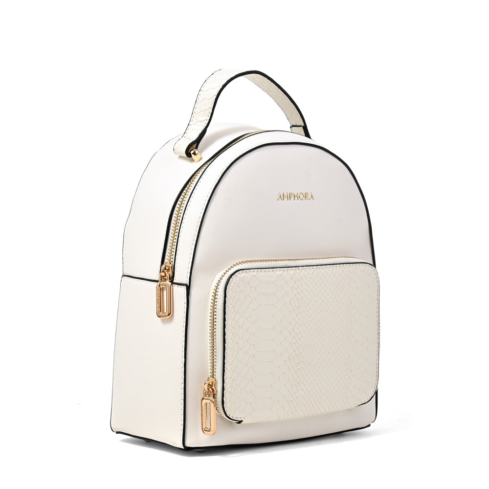 Mochila macarena pequeña blanco