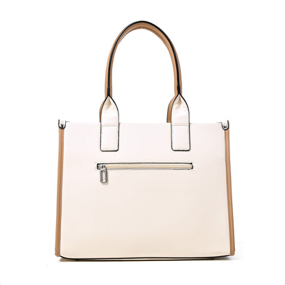 Cartera tote magdalena grande blanco crudo