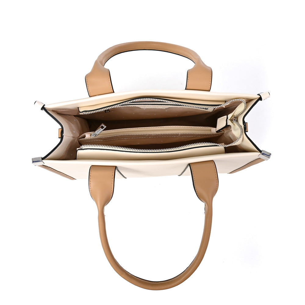 Cartera tote magdalena grande blanco crudo