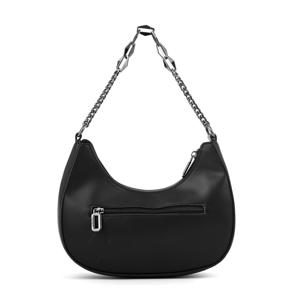 Cartera corte oval vanity pequeña negro