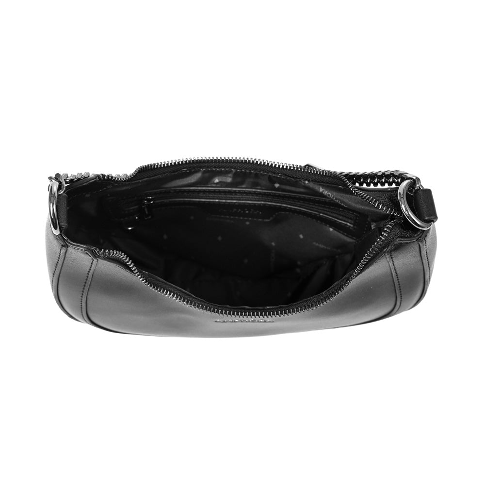 Cartera corte oval vanity pequeña negro