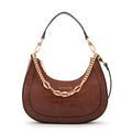 Cartera corte oval vanity mediana café