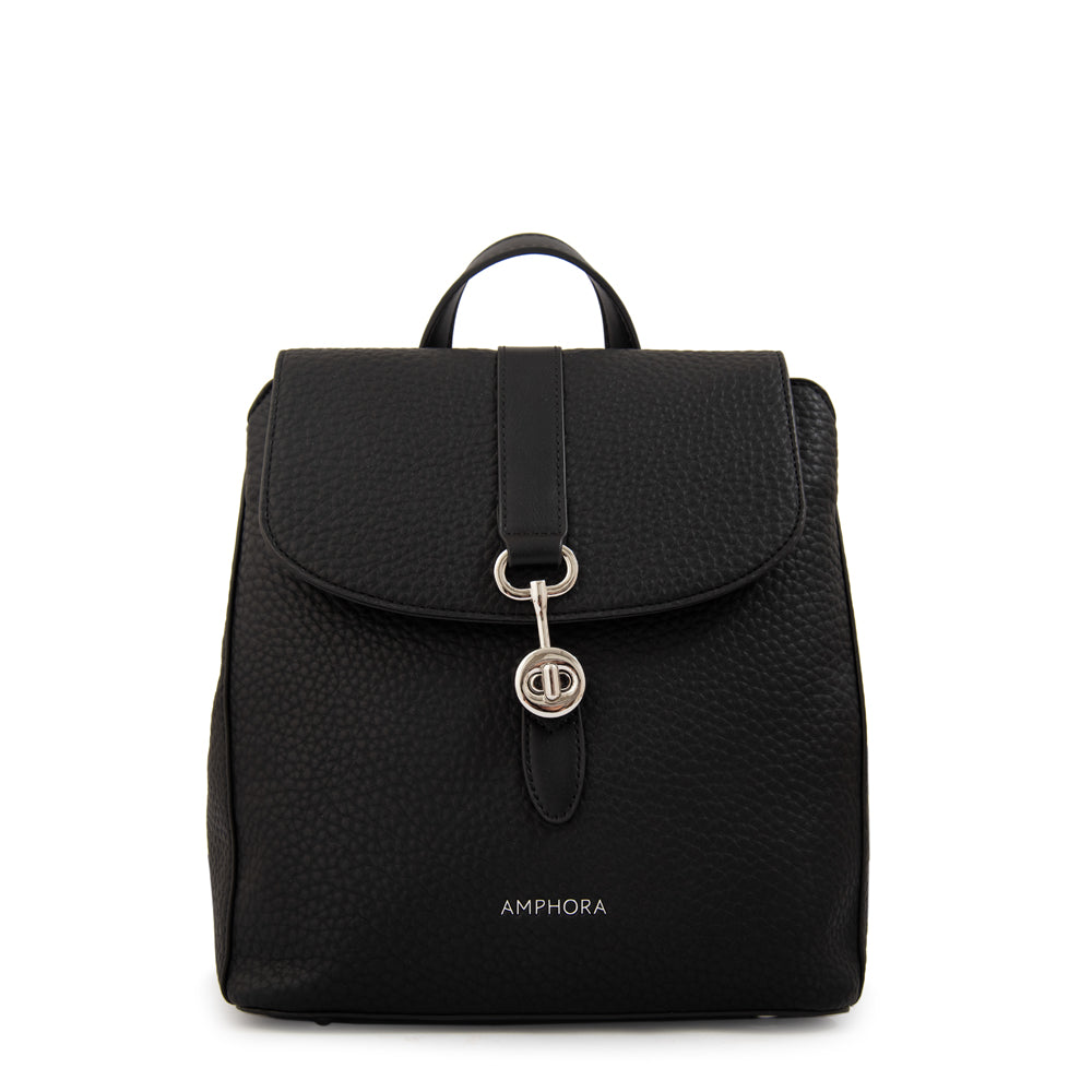 Mochila con tapa jenny pequeña negro
