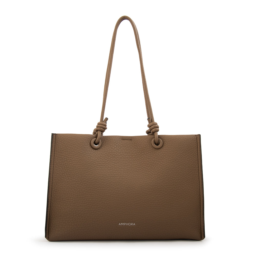 Cartera tote rose grande taupe oscuro