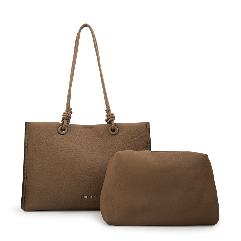 Cartera tote rose grande taupe oscuro