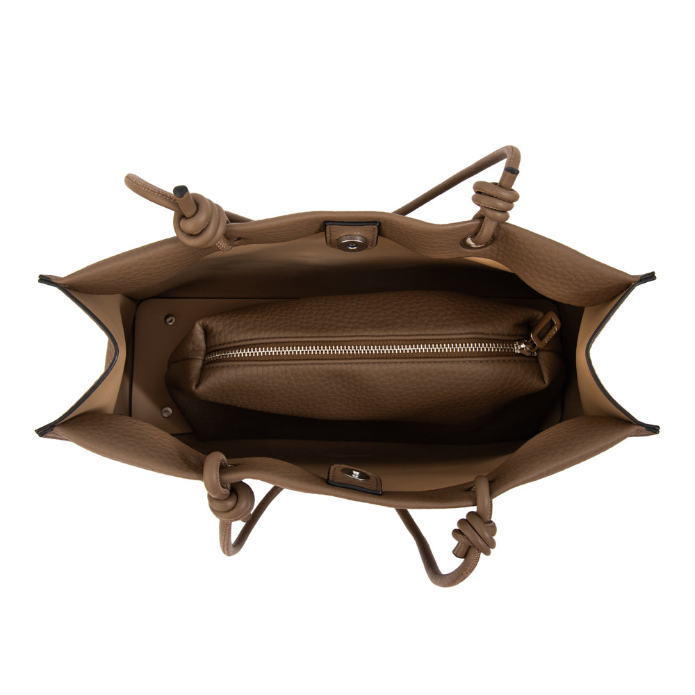 Cartera tote rose grande taupe oscuro