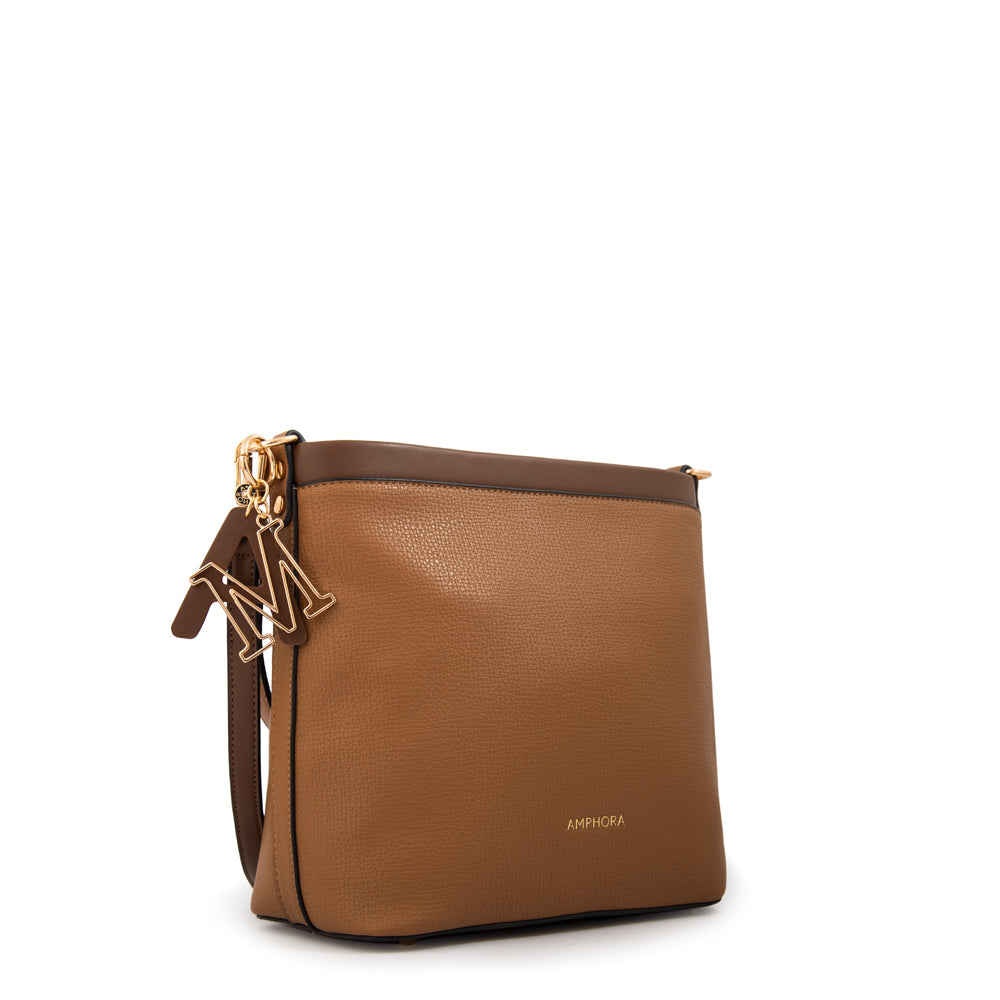 Cartera bandolera alegra grande camel