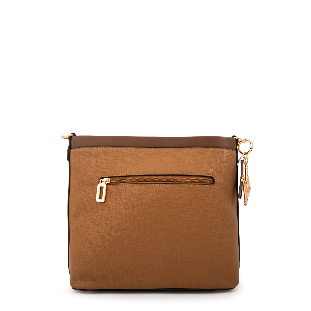 Cartera bandolera alegra grande camel