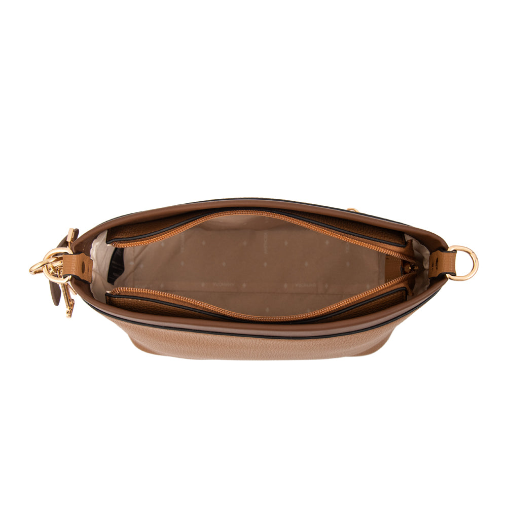 Cartera bandolera alegra grande camel