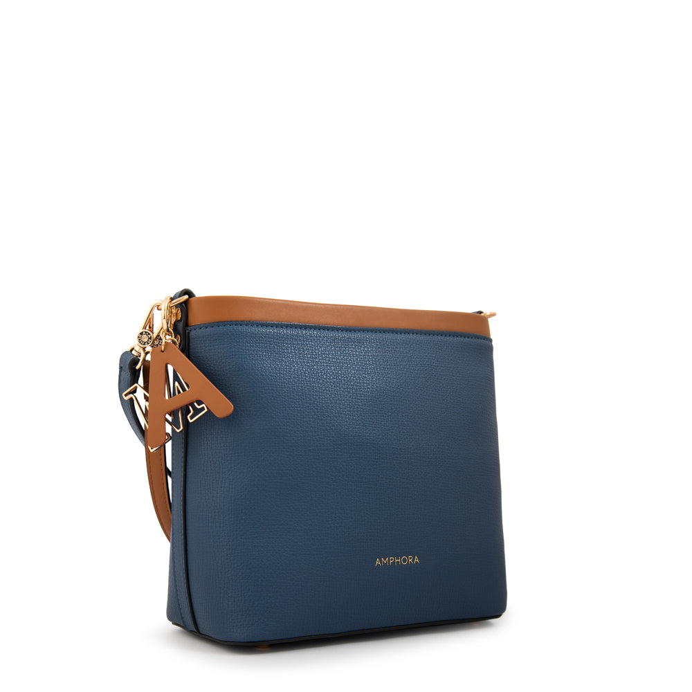 Cartera bandolera alegra mediana azul