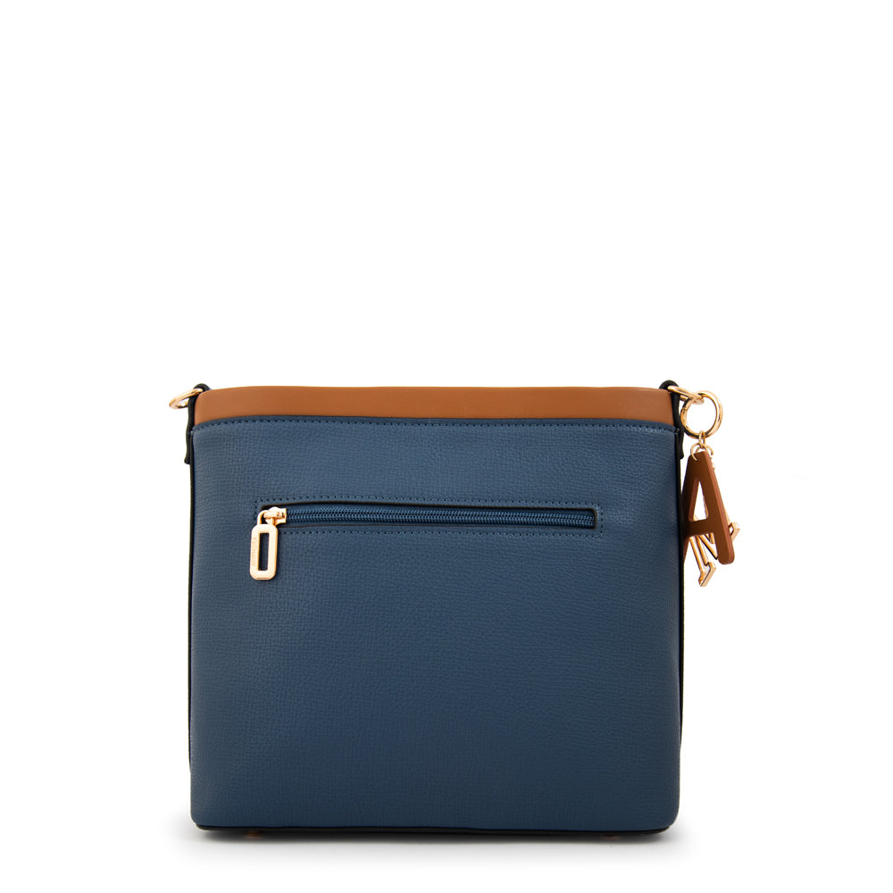 Cartera bandolera alegra mediana azul