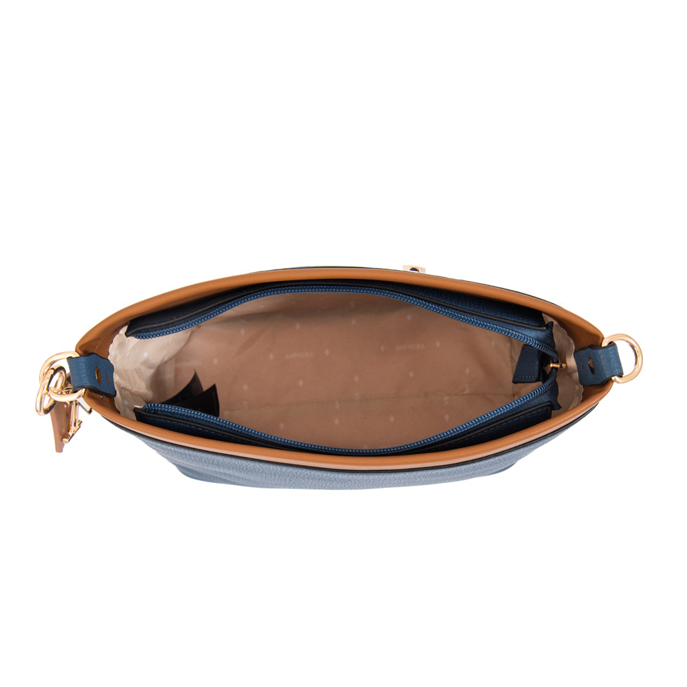 Cartera bandolera alegra mediana azul