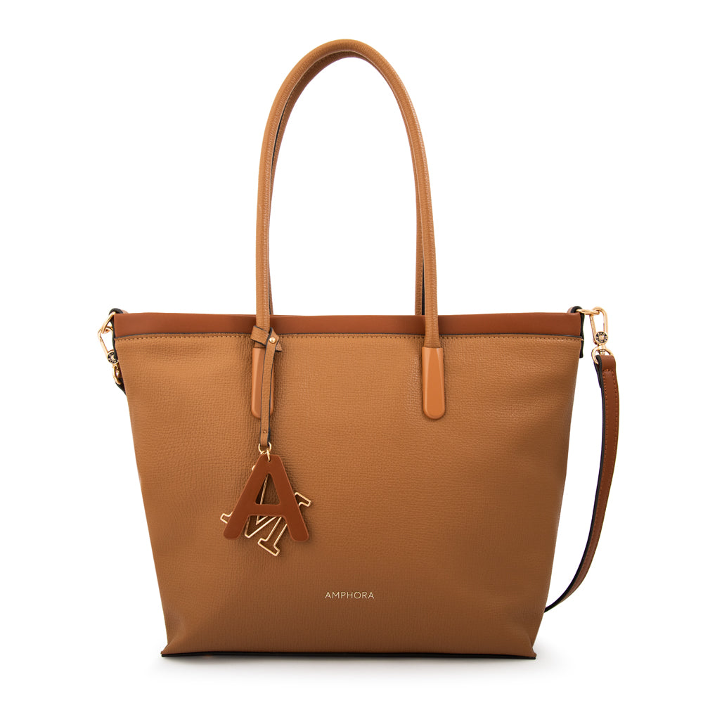Cartera tote alegra grande camel