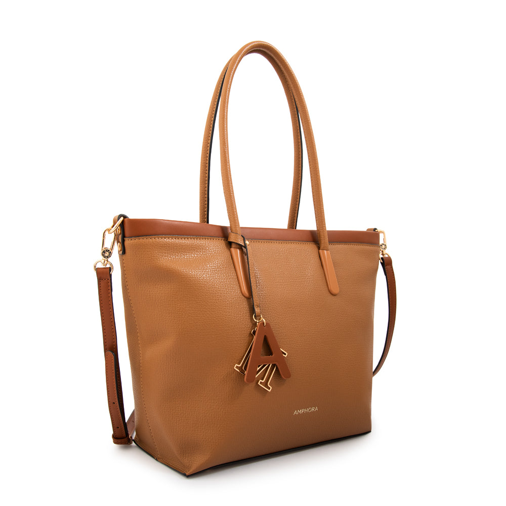 Cartera tote alegra grande camel