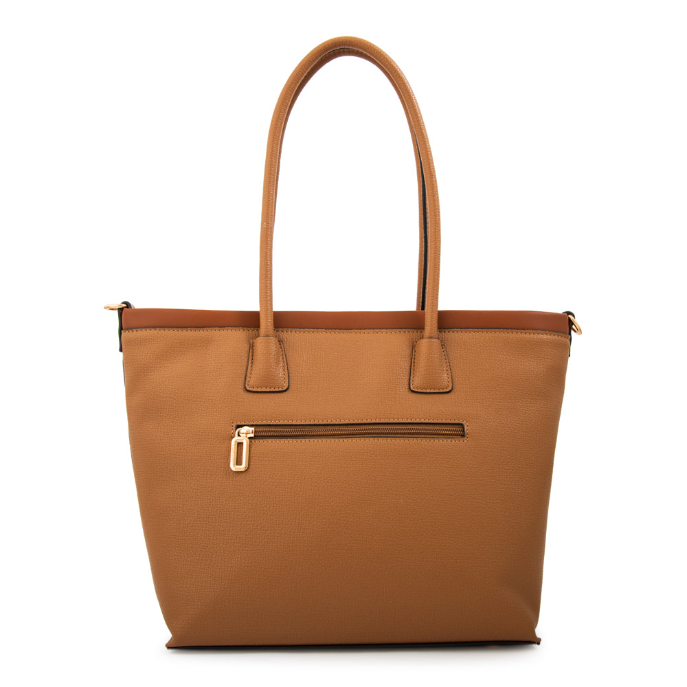 Cartera tote alegra grande camel