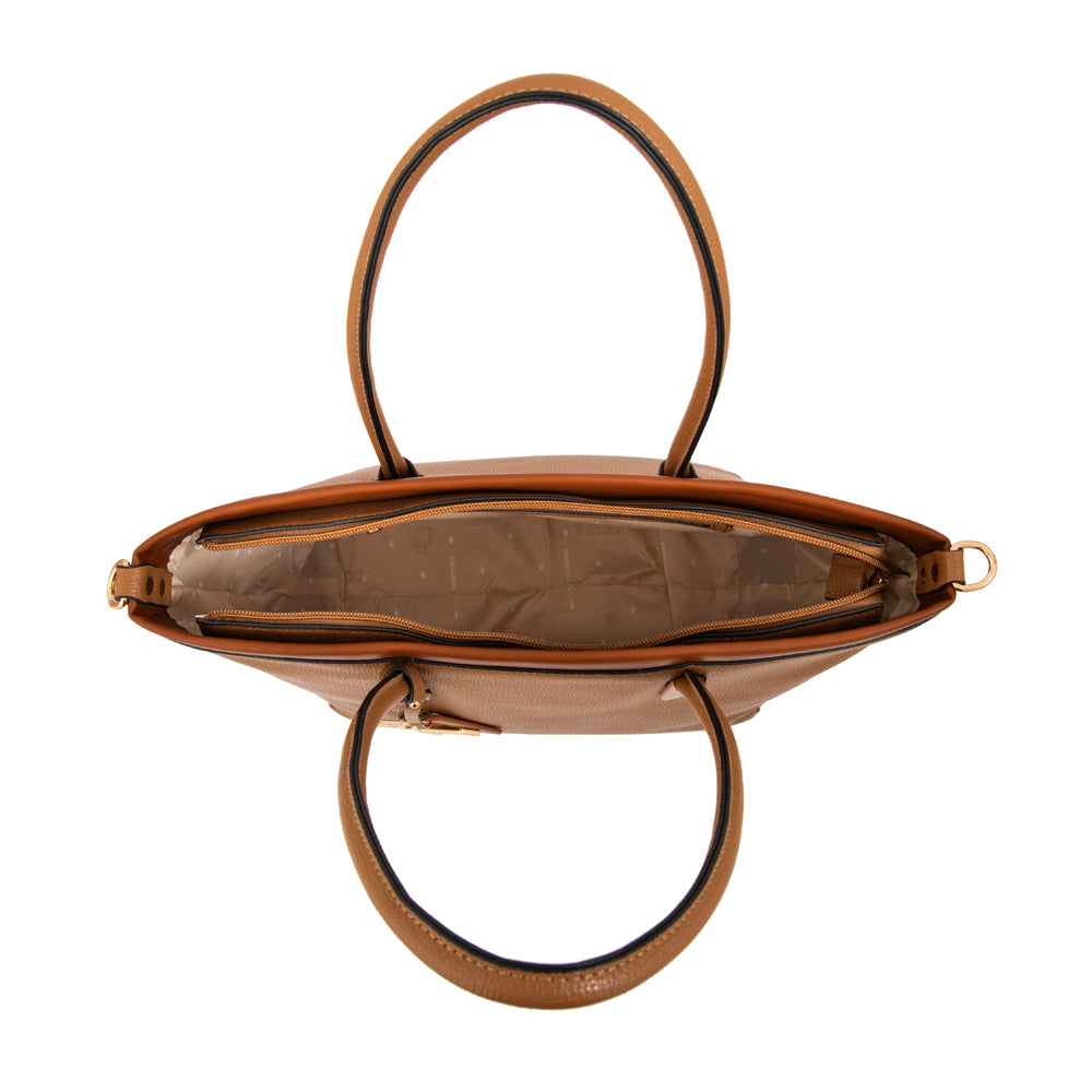 Cartera tote alegra grande camel
