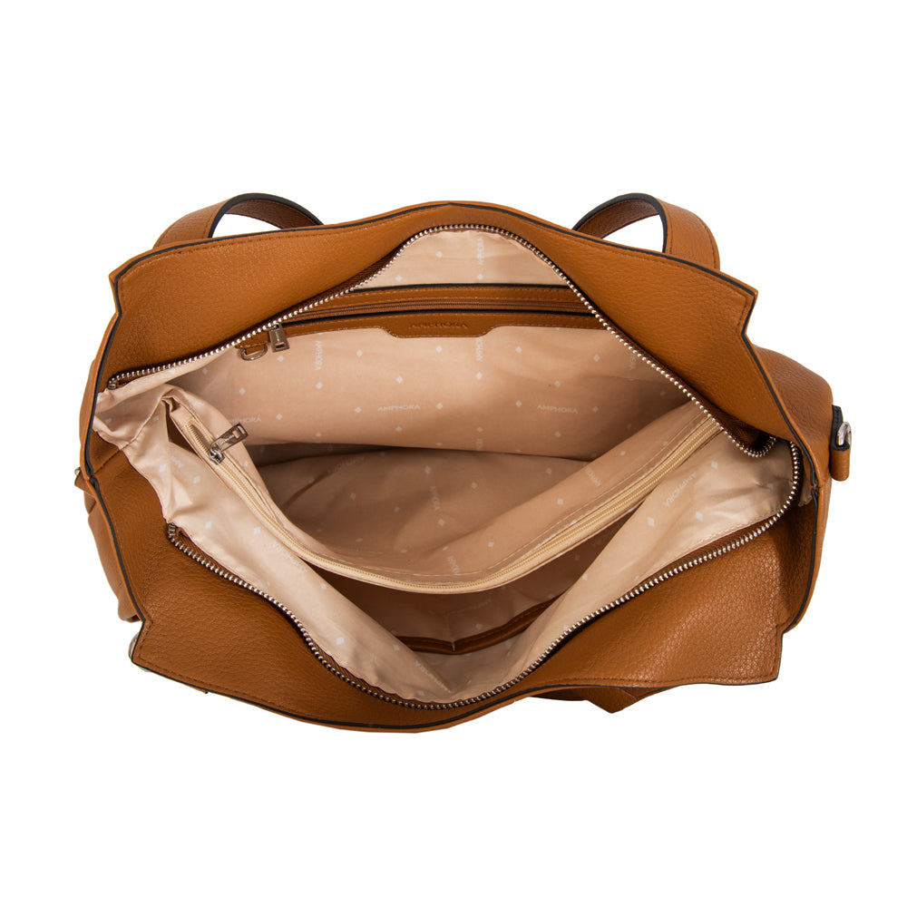 Cartera tote valeria grande camel