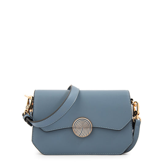 Cartera bandolera con tapa vania pequeña denim