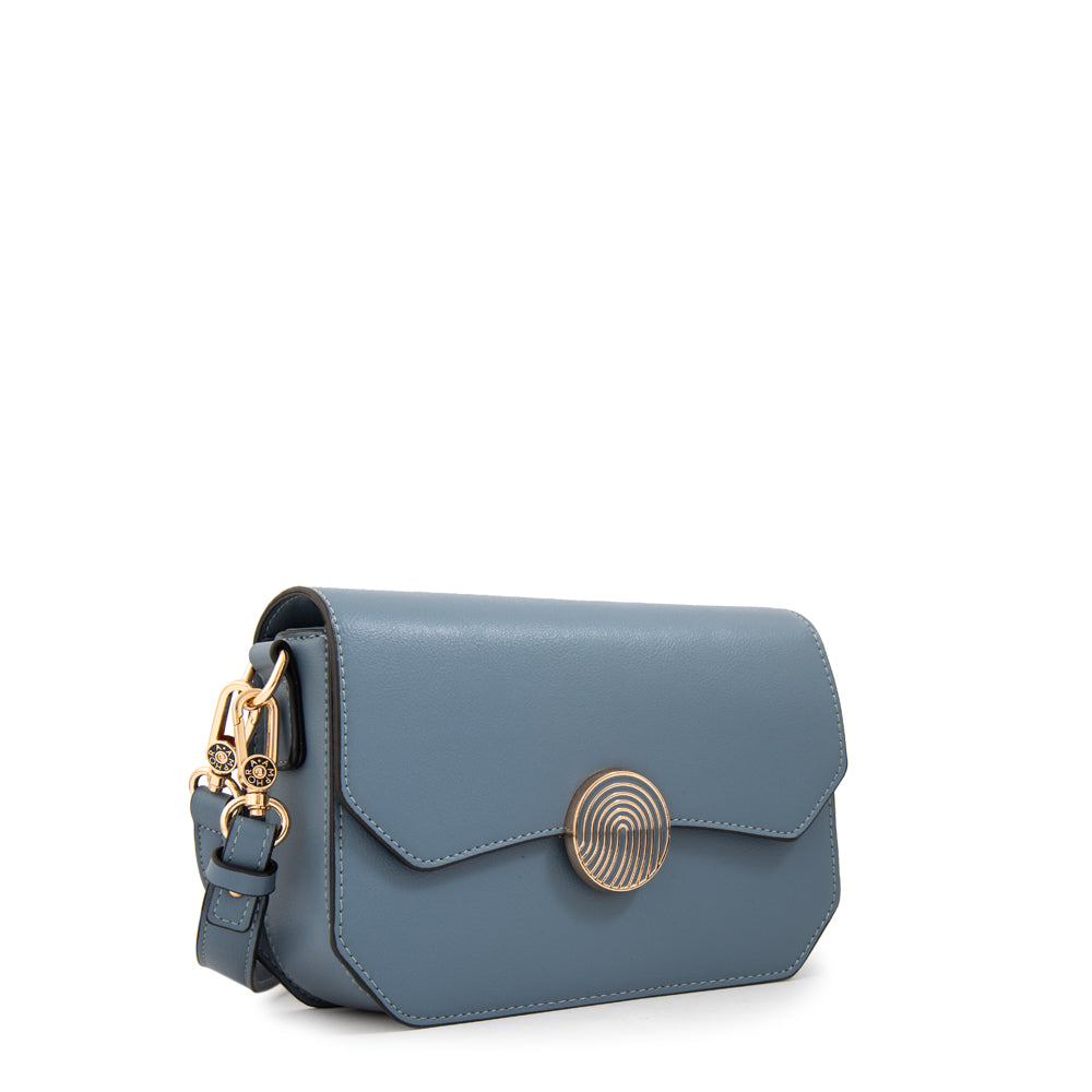 Cartera bandolera con tapa vania pequeña denim