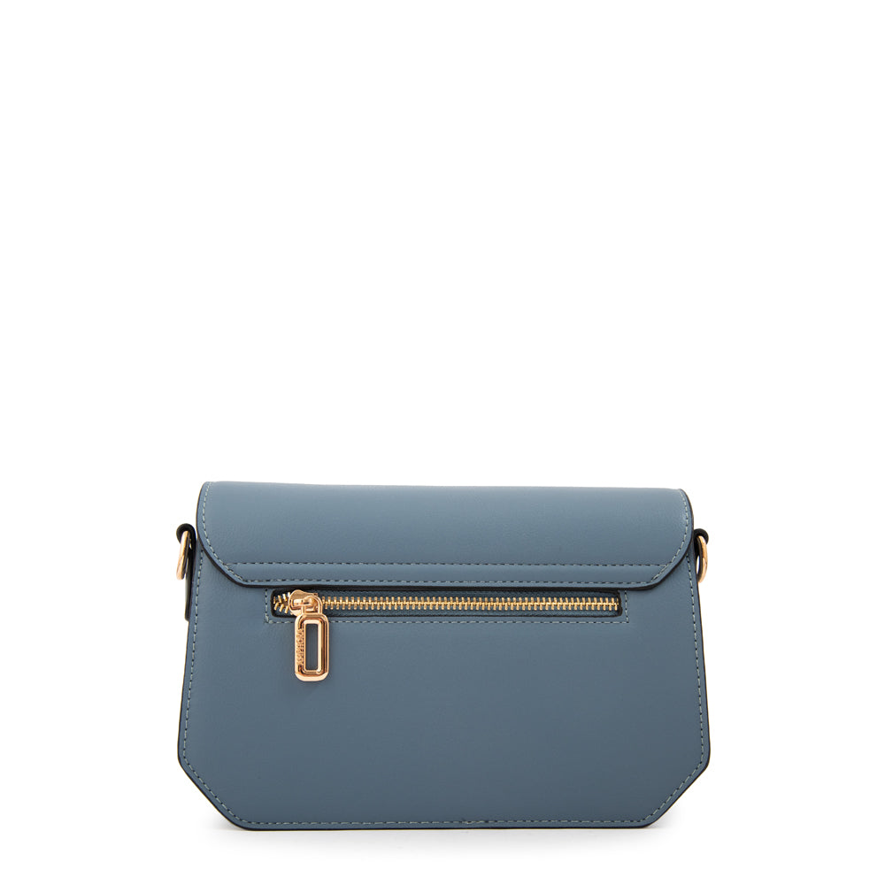 Cartera bandolera con tapa vania pequeña denim